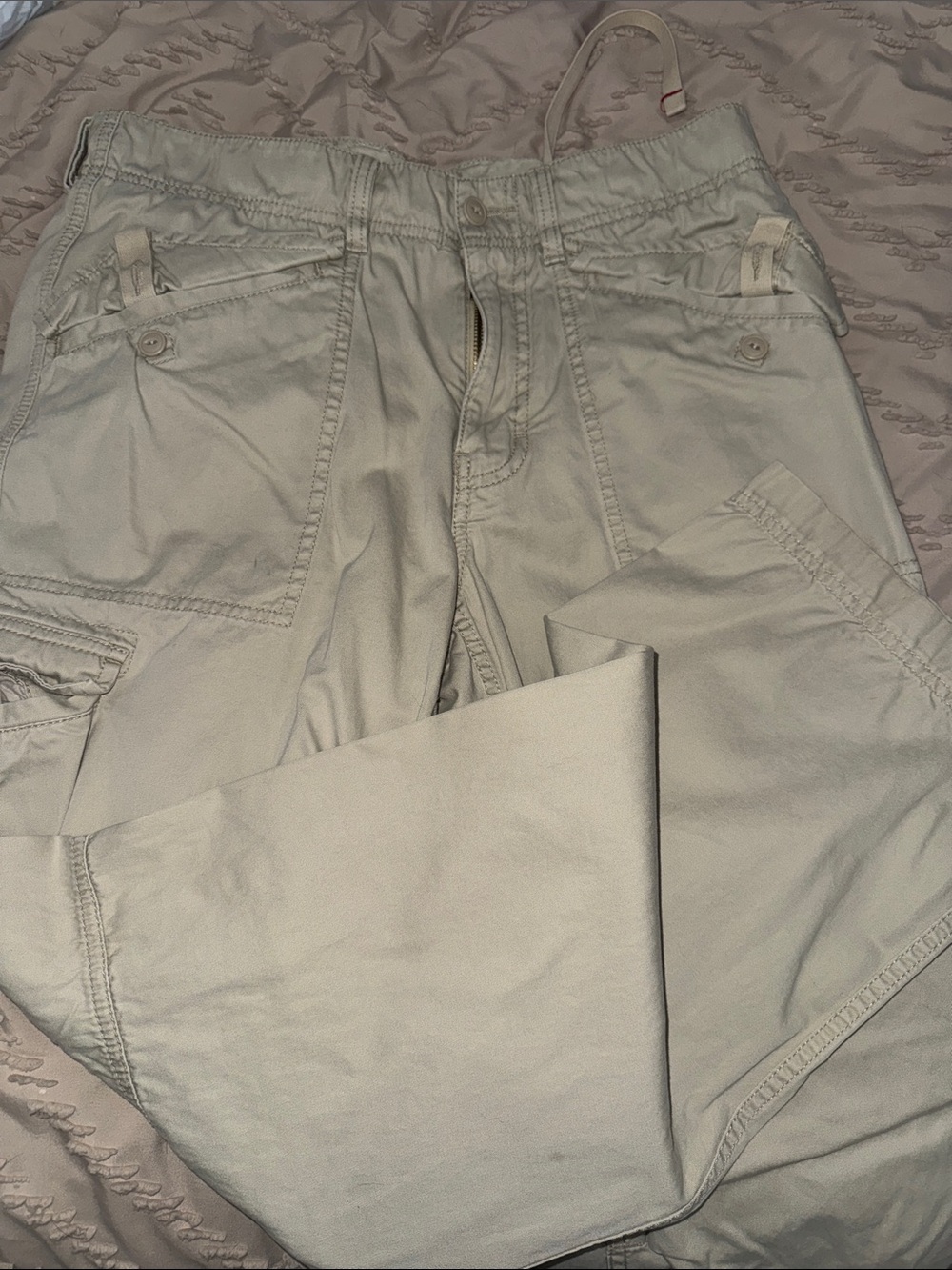 Men's Casual Cargo Pants in Light Beige 32x32